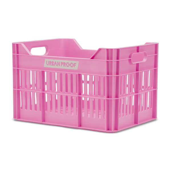 URBAN PROOF Recycled Bike Crate 30L CLICK - Bright Pink