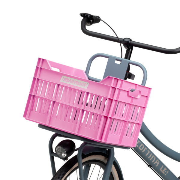 URBAN PROOF Recycled Bike Crate 30L CLICK - Bright Pink - Image 10