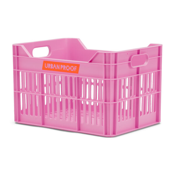 URBAN PROOF Recycled Bicycle Crate 15L JUNIOR - Bright Pink