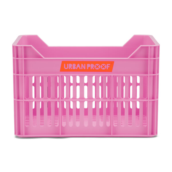 URBAN PROOF Recycled Bicycle Crate 15L JUNIOR - Bright Pink - Image 3