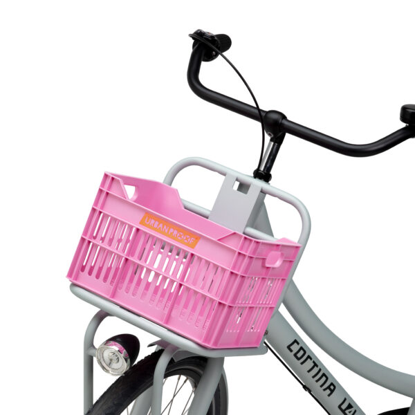 URBAN PROOF Recycled Bicycle Crate 15L JUNIOR - Bright Pink - Image 7